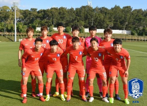 포르투갈 전지훈련에 참가 중인 U-20 축구대표팀 [KFA 제공=연합뉴스]